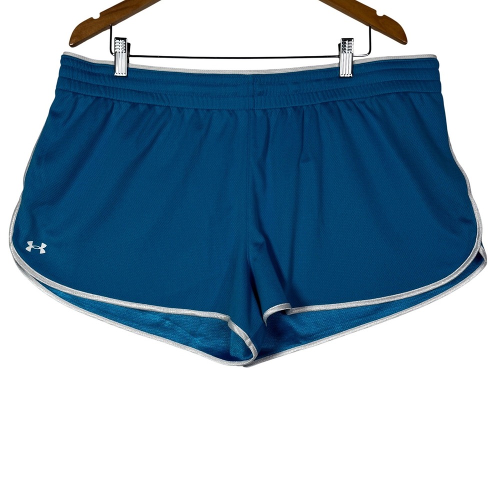 Under Armour Womens 2XL‎ Blue Athletic Shorts Running Gym Drawstring Loose Fit